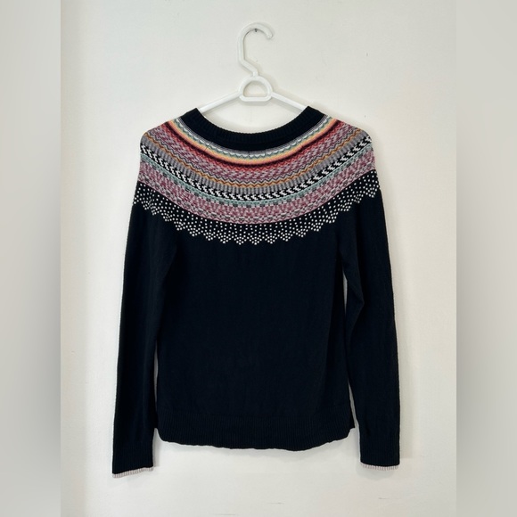 A New Day Black Multicolored Fair Isle Sweater Womans Small - Picture 1 of 5